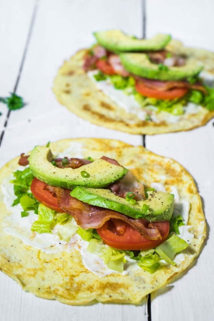 crêpe salé - Recette Crêpe Burrito Bacon Avocat